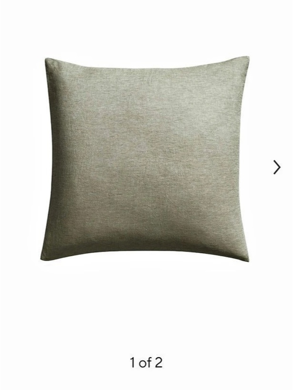 Pottery Barn Belgian Flax Linen Euro Sham Green Set of 3
